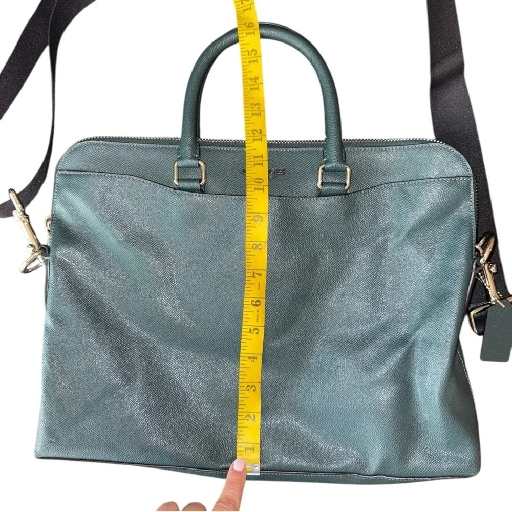 NWOT New Coach Beckett Forest Green Portfolio Briefcase